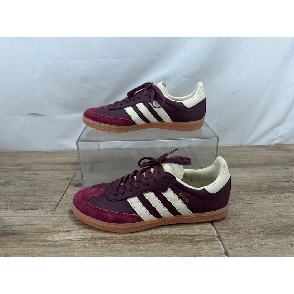 Adidas Samba OG Maroon Wonder White Gum ID0477 Mens Sneakers Size 7.5 - Picture 2 of 9